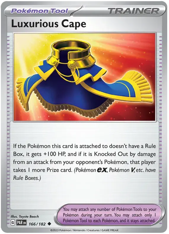 166/182 - Luxurious Cape - Paradox Rift - Uncommon (Reverse Holo)