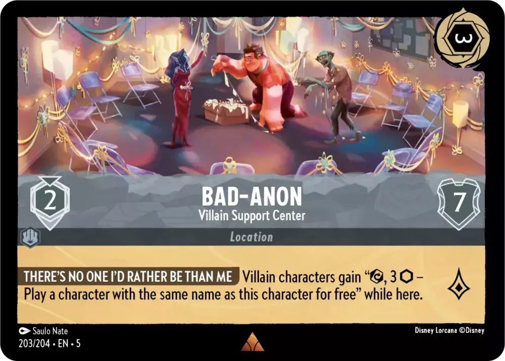 203/204 - Bad-Anon - Villian Support Center - Rare (Foil)