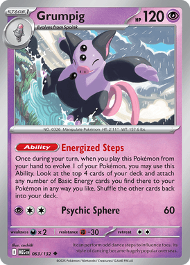 063/132 - Grumpig - Mega Evolutions - Uncommon