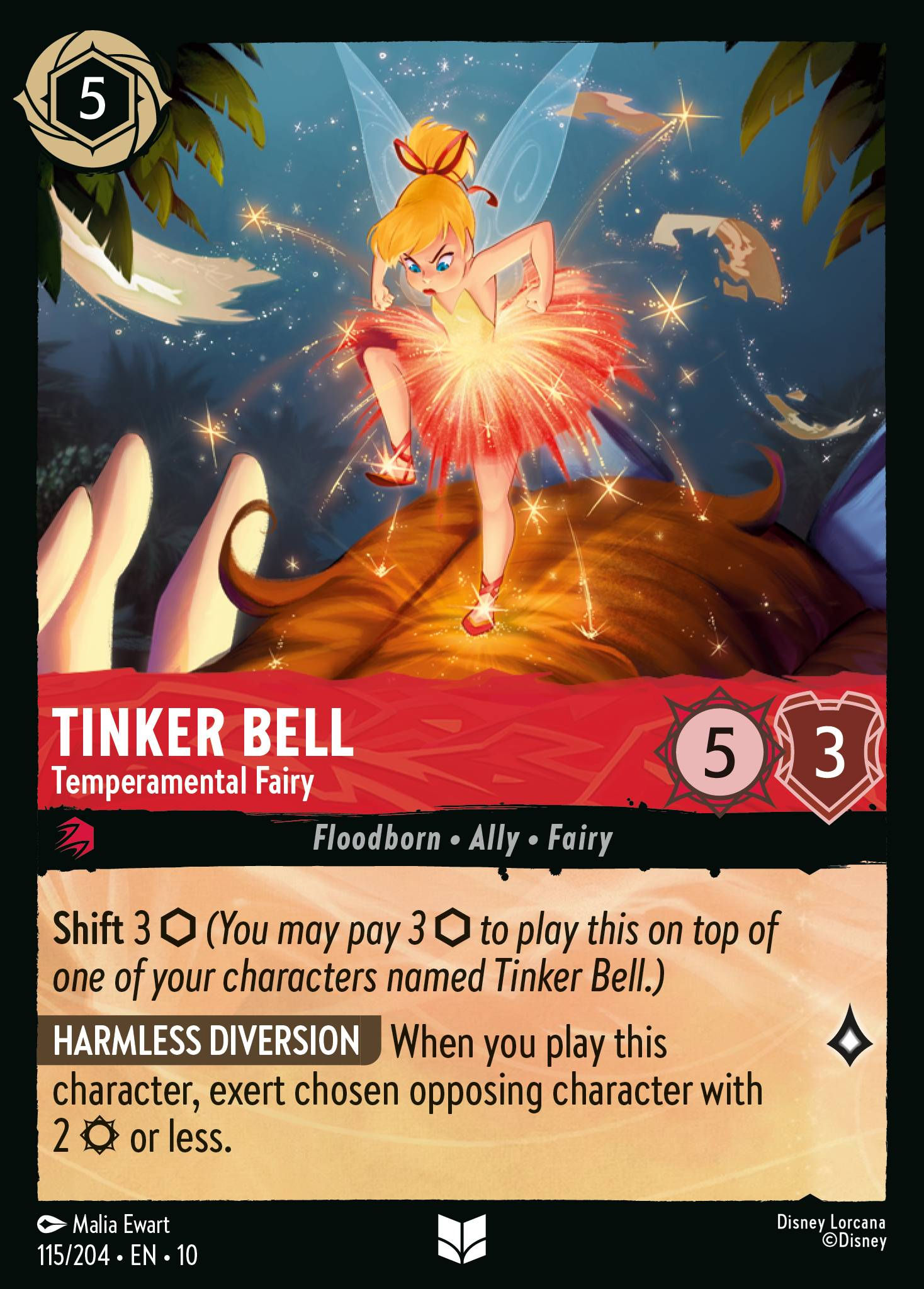 115/204 - Tinker Bell - Temperamental Fairy - Uncommon