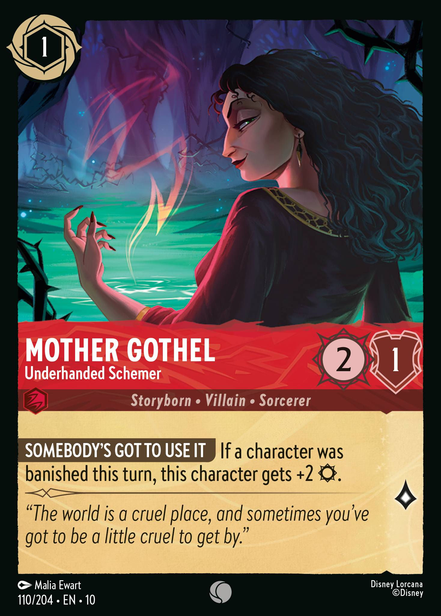 110/204 - Mother Gothel - Underhanded Schemer - Common (Foil)