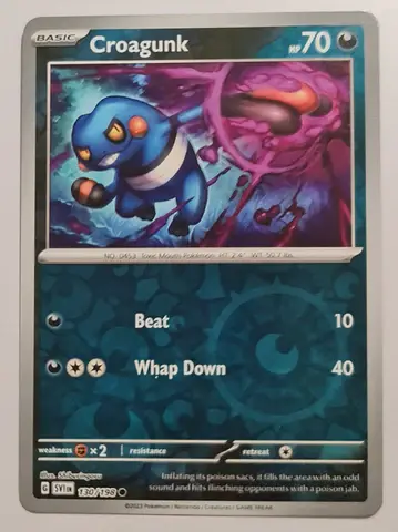 130/198 - Croagunk  - Scarlet and Violet Base - Common (Reverse Holo)