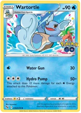 016/078 Wartortle - Pokémon Go