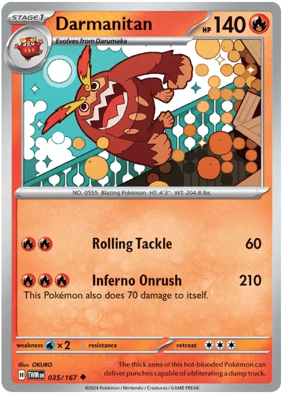 035/167 - Darmanitan - Twilight Masquerade - Uncommon