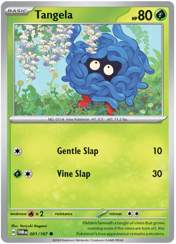 001/167 - Tangela - Twilight Masquerade - Common (Reverse Holo)