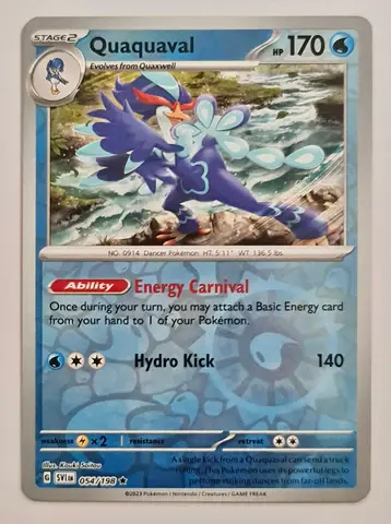 054/198 - Quaquaval - Scarlet and Violet Base - Rare (Reverse Holo)