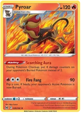 029/196 -  Pyroar- Lost Origins