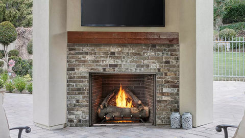 Stone Mantel Fireplace