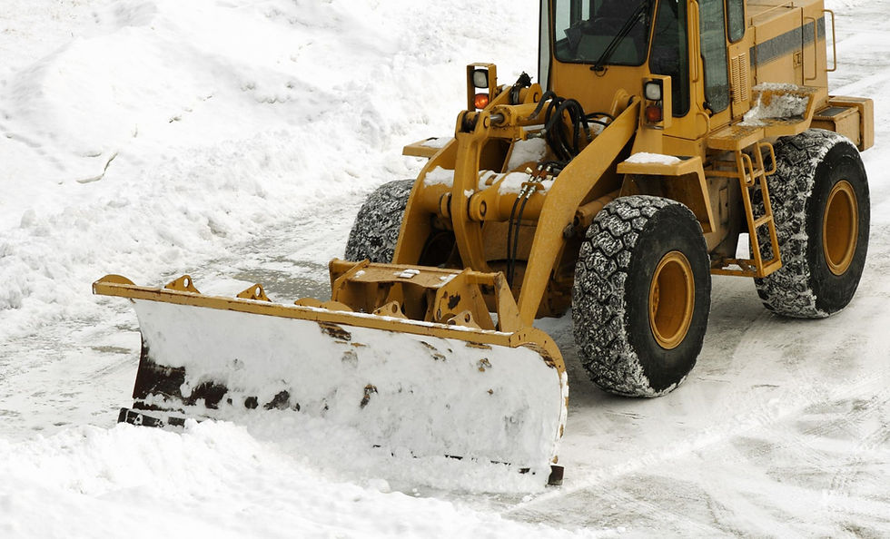 Fresh Powdery Snow Being Plowed Professionally