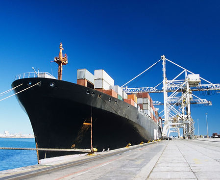 A Cargo Freighter Docking at the Port of Wilmington in Delaware