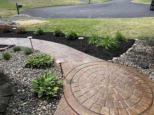A Stamped Concrete Walkway