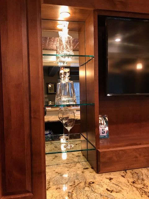 Glass Bar Shelves