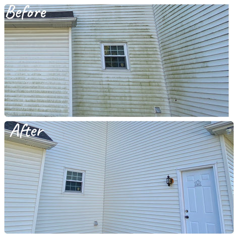 Before & After Siding Powerwashing