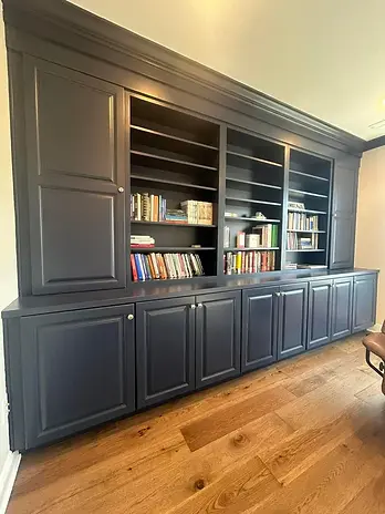 Blue Cabinets Professionally Painted by Our Local Pros
