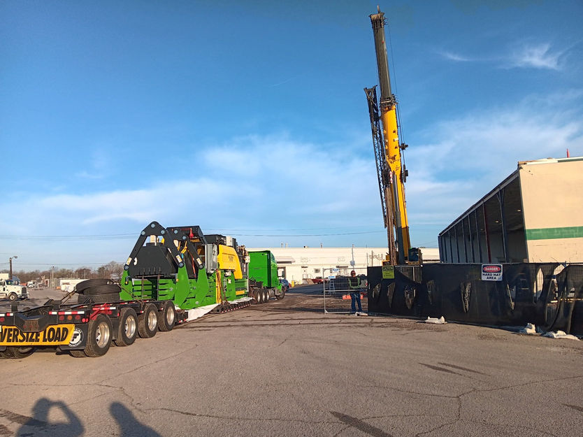 Our Crane Rigging Service Preparing to Install Massive Machinery