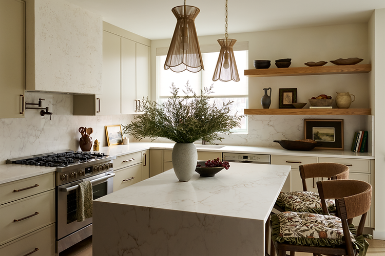 A Custom Kitchen Interior Design Put Together by Our Online Interior Design Firm