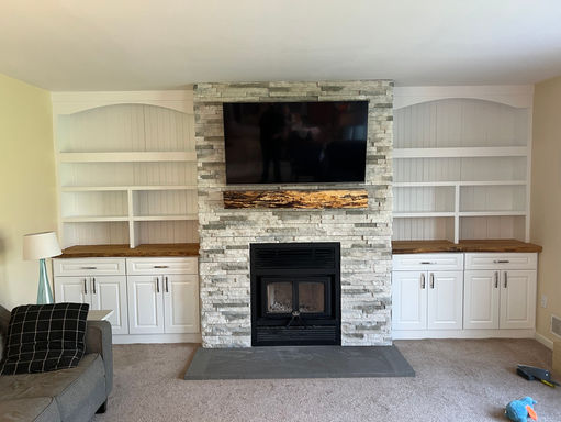 A Newly Installed Gas Fireplace