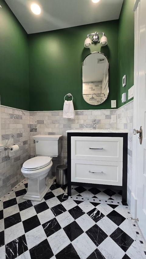 Tile Floors in a Half Bath