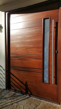 A Newly Installed Wood Door