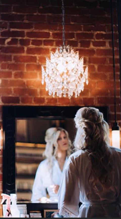 Bride Getting Her Hair Done