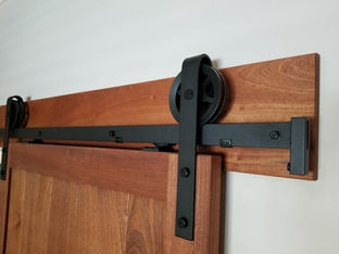 Sliding Barn Doors Made from Reclaimed Heart Pine Lumber