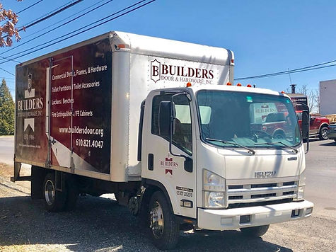 A Box Truck Used by Our Commercial Door Installation Contractors
