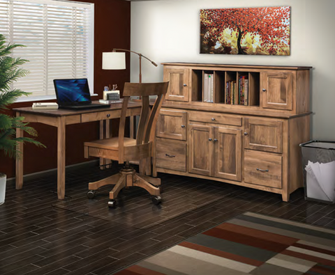 Wood Office Desk & Other Furniture