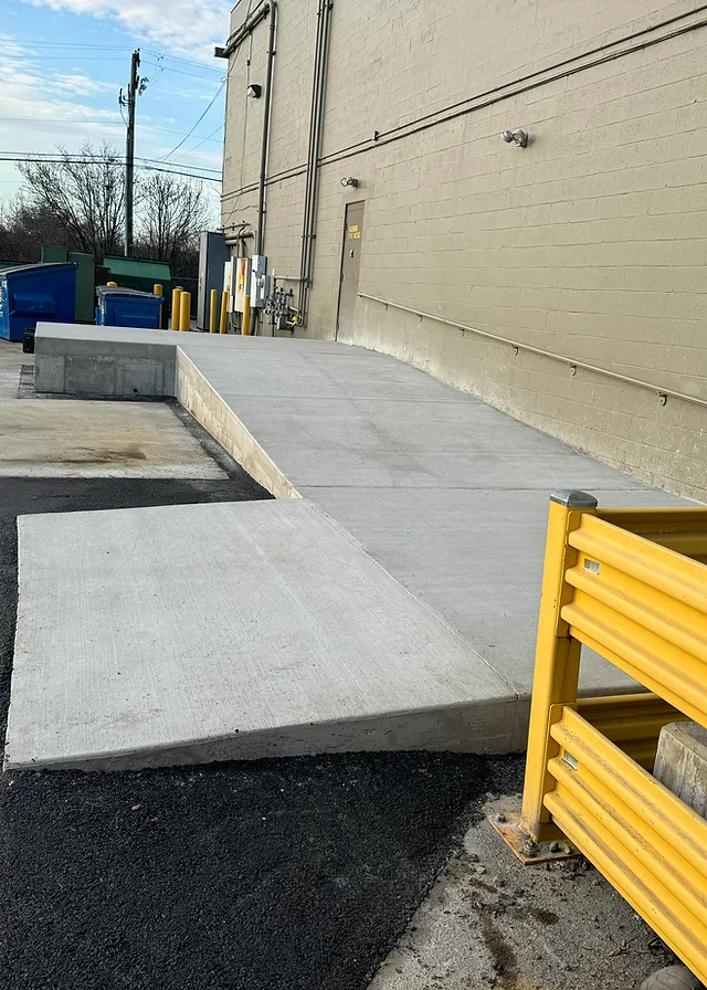 A Concrete Ramp & Loading Dock Built by Our Commercial Concrete Construction Crew