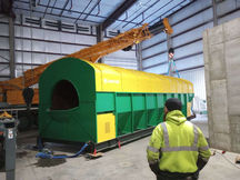 Riggers Maneuvering Custom Built Machinery