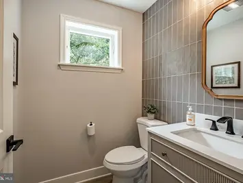 A Half Bath With New Fixtures
