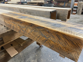 Custom Boxed Beam With Decorative Saw Blade Markings