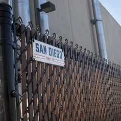 Chain Link Fence with Privacy Slats