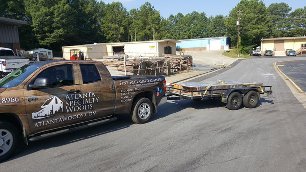 Our Truck & Trailer Delivering a Load of Wood for an Onsite Build