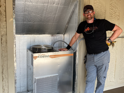 Our Woodworker Showcasing Our New Dehumidification Kiln