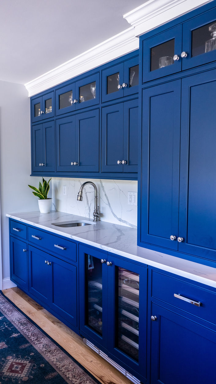 Blue Upper & Lower Cabinets