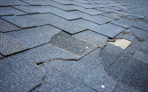 Damaged Asphalt Shingles