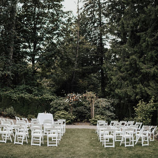 A picture showcasing the seating arrangement of an intimate wedding