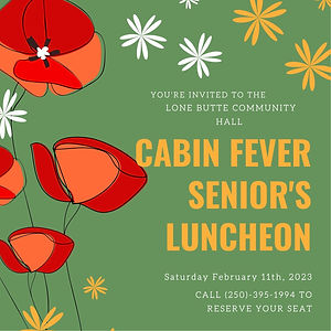 Promotional banner of Cabin Fever Senior’s Luncheon