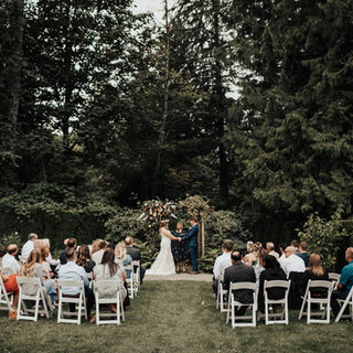 A picture showcasing an intimate wedding