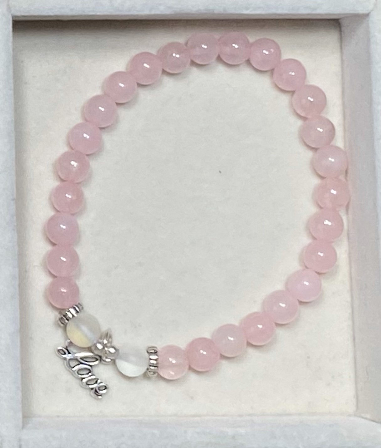 Rose Quartz Bracelet - Love Word