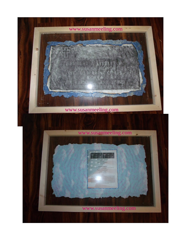 Medal of Honor Art Project By: Susan MeeLing, Medal of Honor Herbert Littleton, prayer, Idaho, USMC, Marine Corps