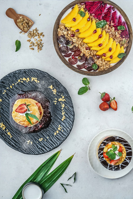 a beautiful plate with delicious food