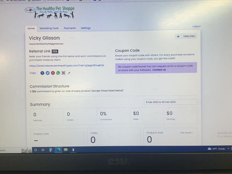 Affiliate Dashboard Payments