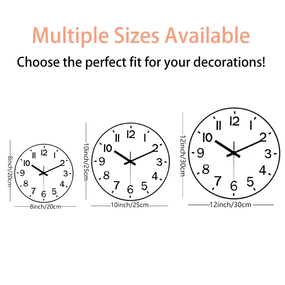 Thumbnail: Minimalist Round Wall Clock Surf BeachSilent Non-Ticking Coastal