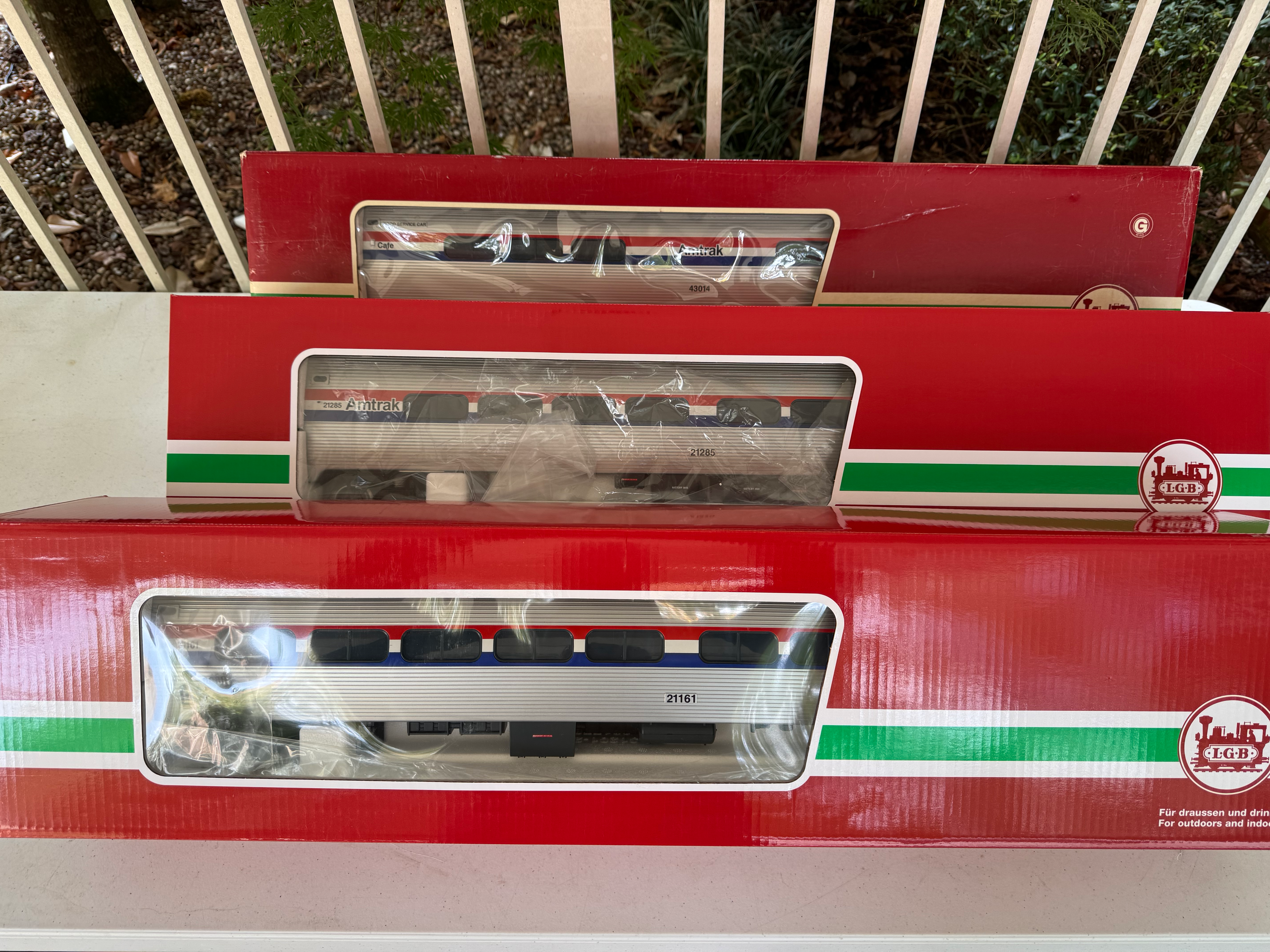Set of 3 LGB Amtrak Amfleet cars