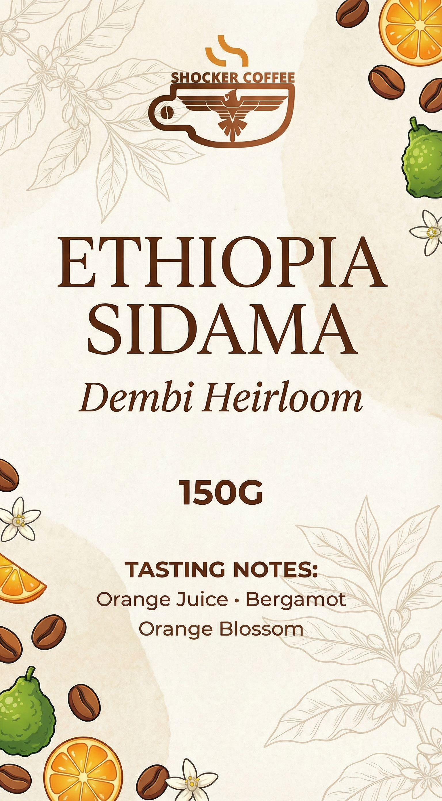 SHOCKER Ethiopia Sidama Dembi Heirloom 150G