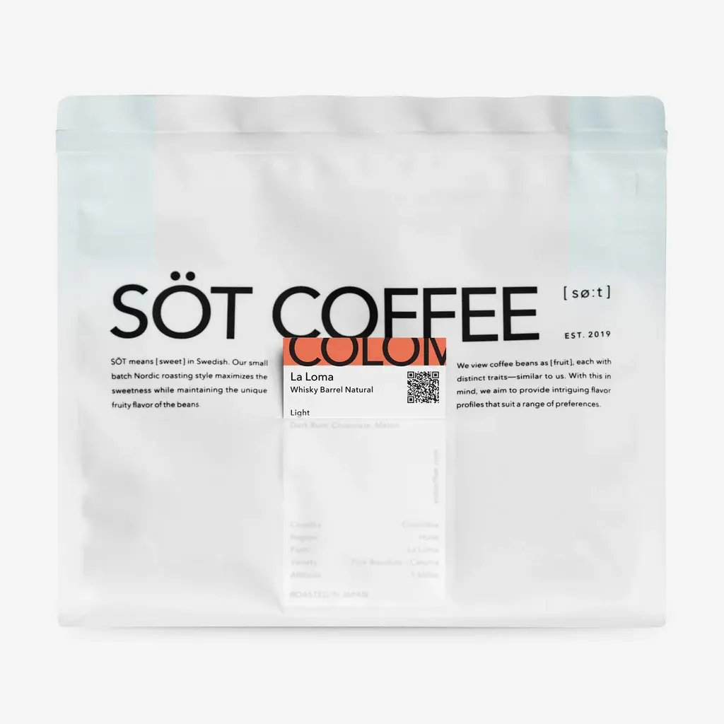 SOT Coffee 哥倫比亞咖啡豆 La Loma 威士忌酒桶 (淺烘焙/日曬)