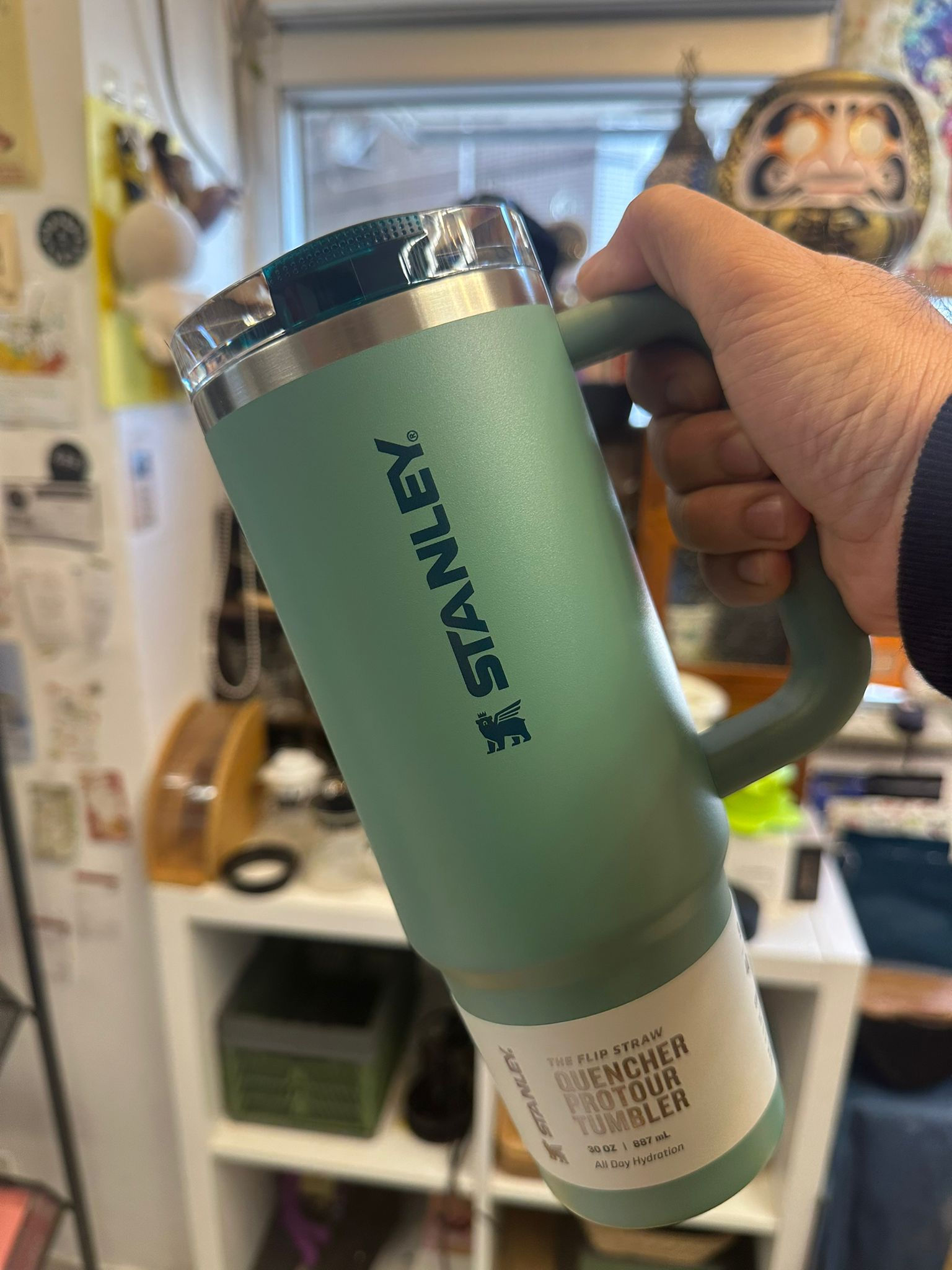 【30OZ】Stanley Quencher ProTour Flip Straw Tumbler - Spring Green