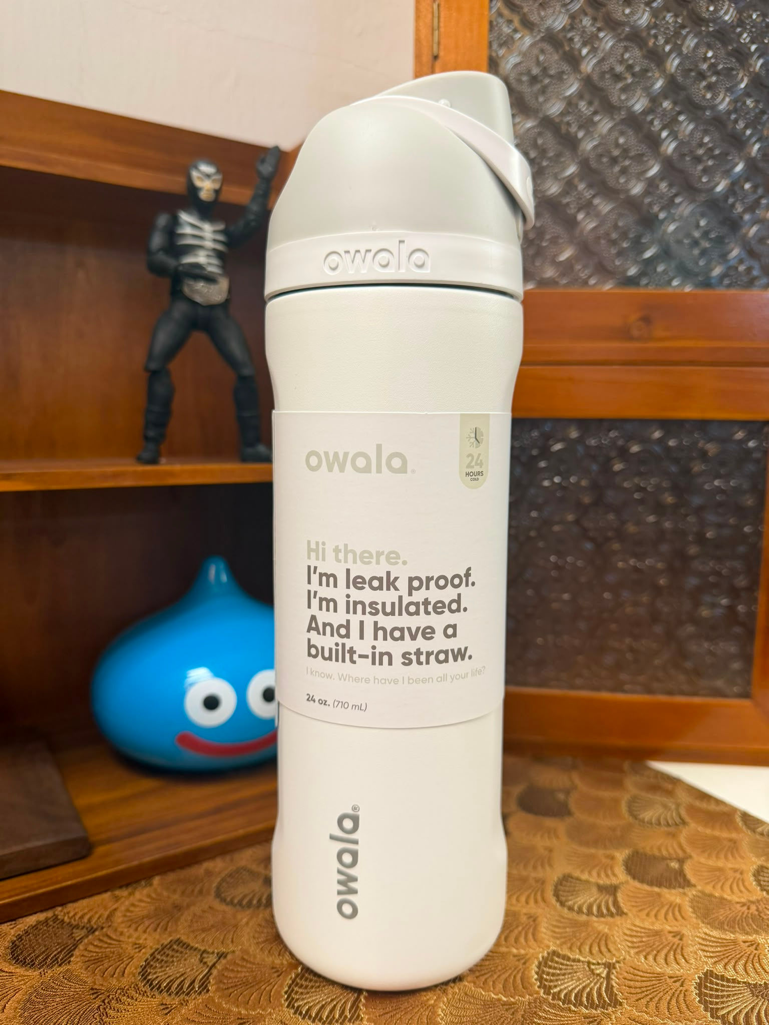 Owala FreeSip 不鏽鋼保冷水樽 24oz|Shy Marshmallow 害羞棉花糖配色