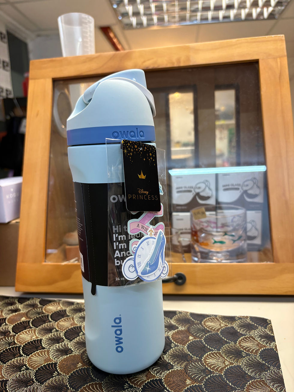 Thumbnail: Owala Disney Princess FreeSip 保溫水樽 24oz - Cinderella 灰藍配色